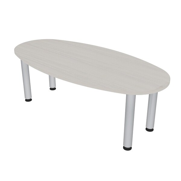 33.5 in W, 59.5 in L, 29 in H, Engineered Wood Top, Ivory